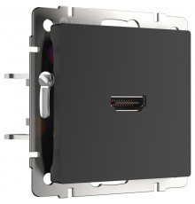 Розетка Werkel WL08-60-11/ HDMI (черный матовый)