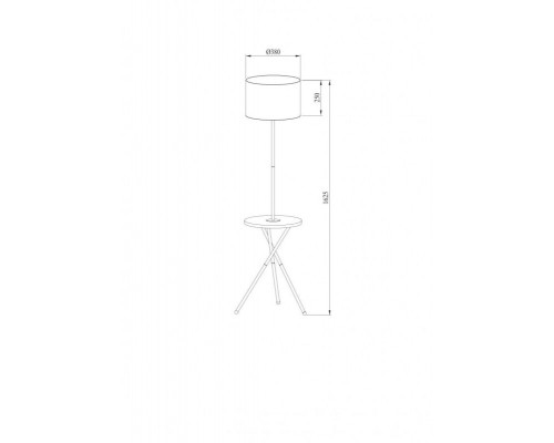 Торшер ARTE Lamp A2070PN-1BK