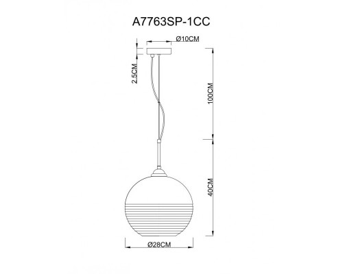 Подвесной светильник ARTE Lamp A7763SP-1CC