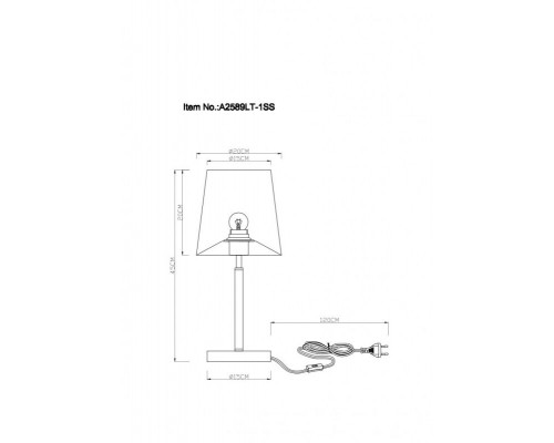 Настольная лампа ARTE Lamp A2589LT-1SS