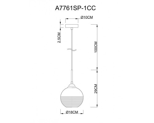 Подвесной светильник ARTE Lamp A7761SP-1CC