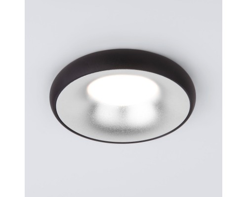 Встраиваемый светильник Elektrostandard 118 MR16 серебро/черный