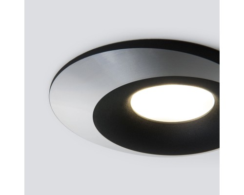 Встраиваемый светильник Elektrostandard 124 MR16 черный/серебро