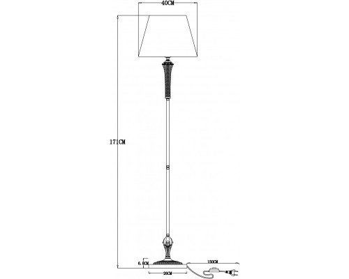 Торшер ARTE Lamp A7301PN-1PB