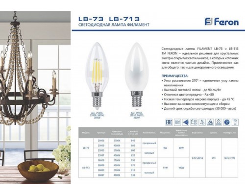 Светодиодная лампа Feron 38006