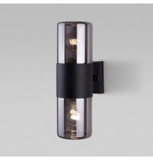 Светильник настенный Elektrostandard Roil (35125/D) чёрный/дымчатый плафон