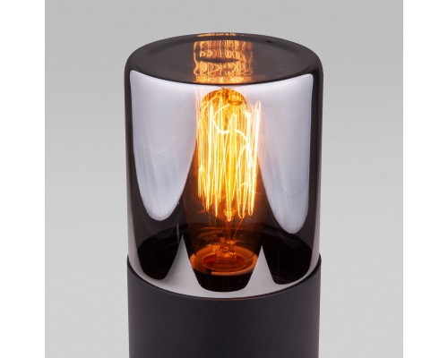 Садово-парковый светильник Elektrostandard Roil (35125/S) чёрный/дымчатый плафон