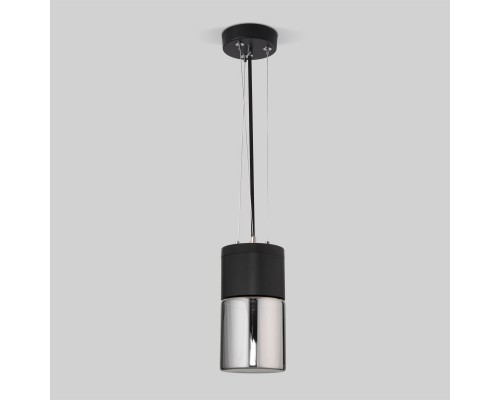 Подвесной уличный светильник Elektrostandard Roil (35125/H) чёрный/дымчатый плафон