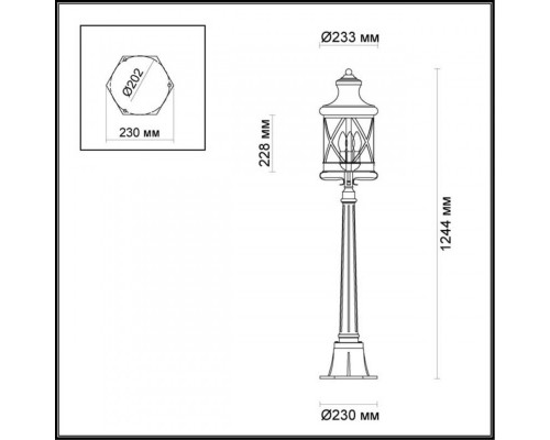 Садово-парковый светильник Odeon Light 4045/3F