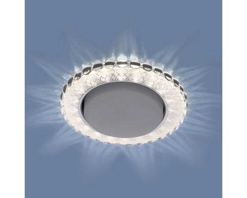 Встраиваемый светильник Elektrostandard 3034 GX53 SL/WH зеркальный/белый