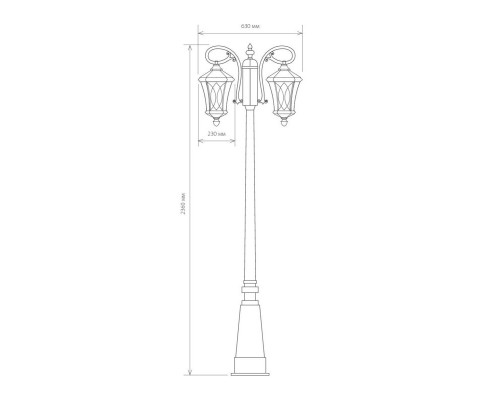 Садово-парковый светильник Elektrostandard Virgo F/2 капучино (арт. GLXT-1450F/2)