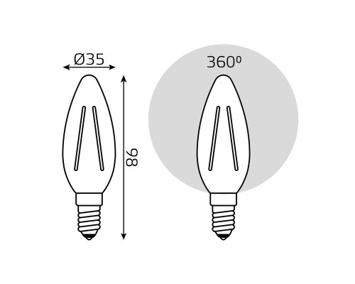 Светодиодная лампа Gauss 103801105-D