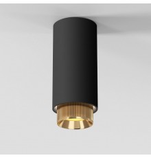 Накладной светильник Elektrostandard 25012/01 GU10 чёрный/золото