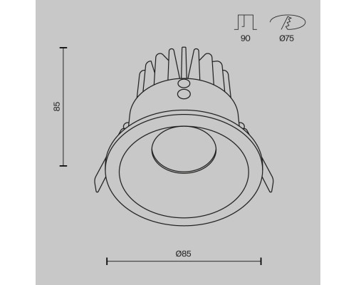 Влагозащищенный светильник Maytoni Technical DL034-L12W4K-B