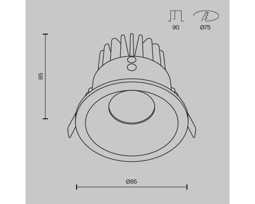 Влагозащищенный светильник Maytoni Technical DL034-L12W3K-D-W