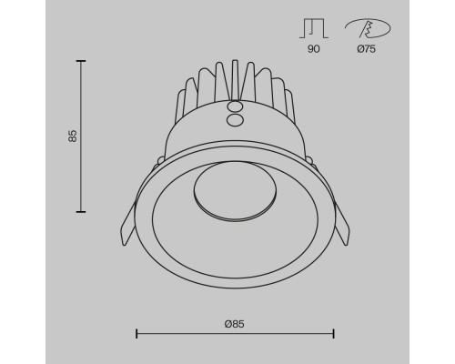 Влагозащищенный светильник Maytoni Technical DL034-L12W3K-D-B