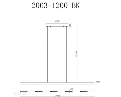 Линейный светильник iLedex 2063-1200 BK