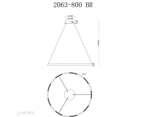 Подвесной светильник iLedex 2063-D800 BR