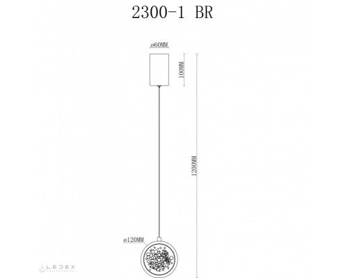 Подвесной светильник iLedex 2300-1 BR