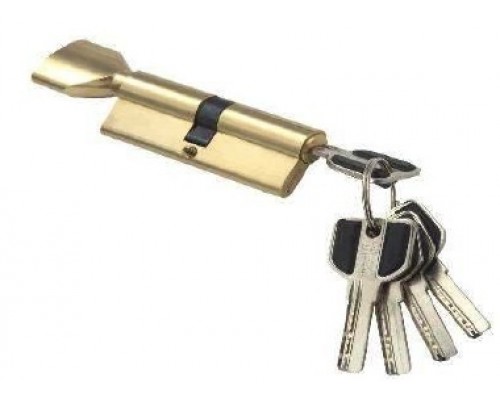 Цилиндр ключ- вертушка NW60 SN (хром) DOMAX ( перфо. ключ-вертушка)