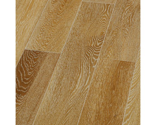 Массивная доска Magestik Floor - Дуб Беленый (брашированная) лак (300-1800)х125х18