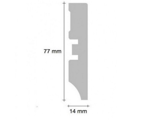 Плинтус прямой PGSKR 77х14 мм (в цвет ламината) Pergo