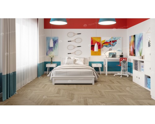 Кварц-виниловая плитка Alpine Floor Chevron Alpine LVT Дуб Ваниль Селект ЕСО 20-2 