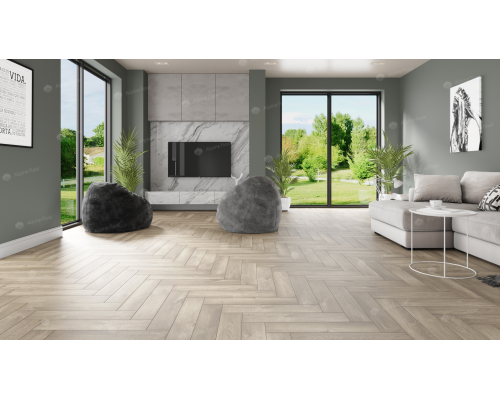 Инженерная каменно-полимерная плитка Alpine Floor ABA Parquet Premium Дуб Натуральный Отбеленный ECO 19-5