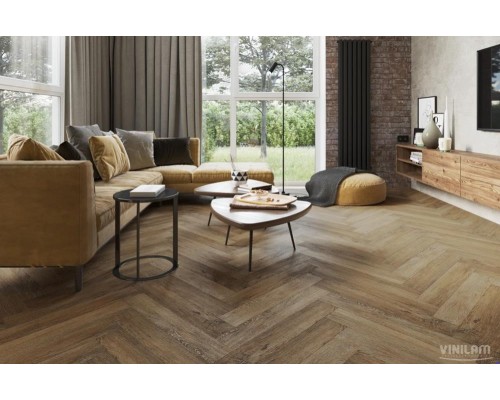 Виниловый ламинат VINILAM Parquet herrinbone 6,5 мм Паркет Тусон IS11377