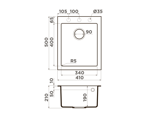 Omoikiri Bosen 41A-WH Artceramic/белый