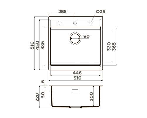 Omoikiri Kitagawa 51-WH Artceramic/белый