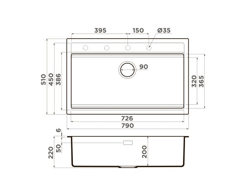 Omoikiri Kitagawa 79-LB-WH Artceramic/белый