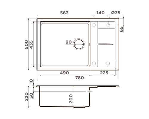 Omoikiri Sumi 78A-LB-WH Artceramic/белый