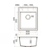 Omoikiri Daisen 42-GR Artgranit/leningrad grey
