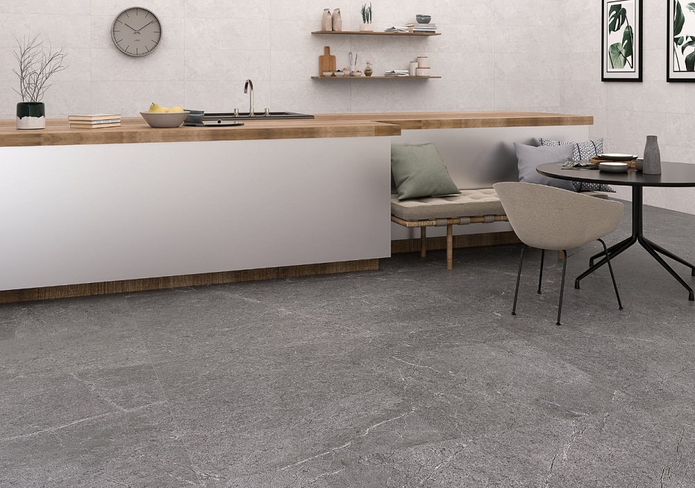 SPC-плитка «под бетон»